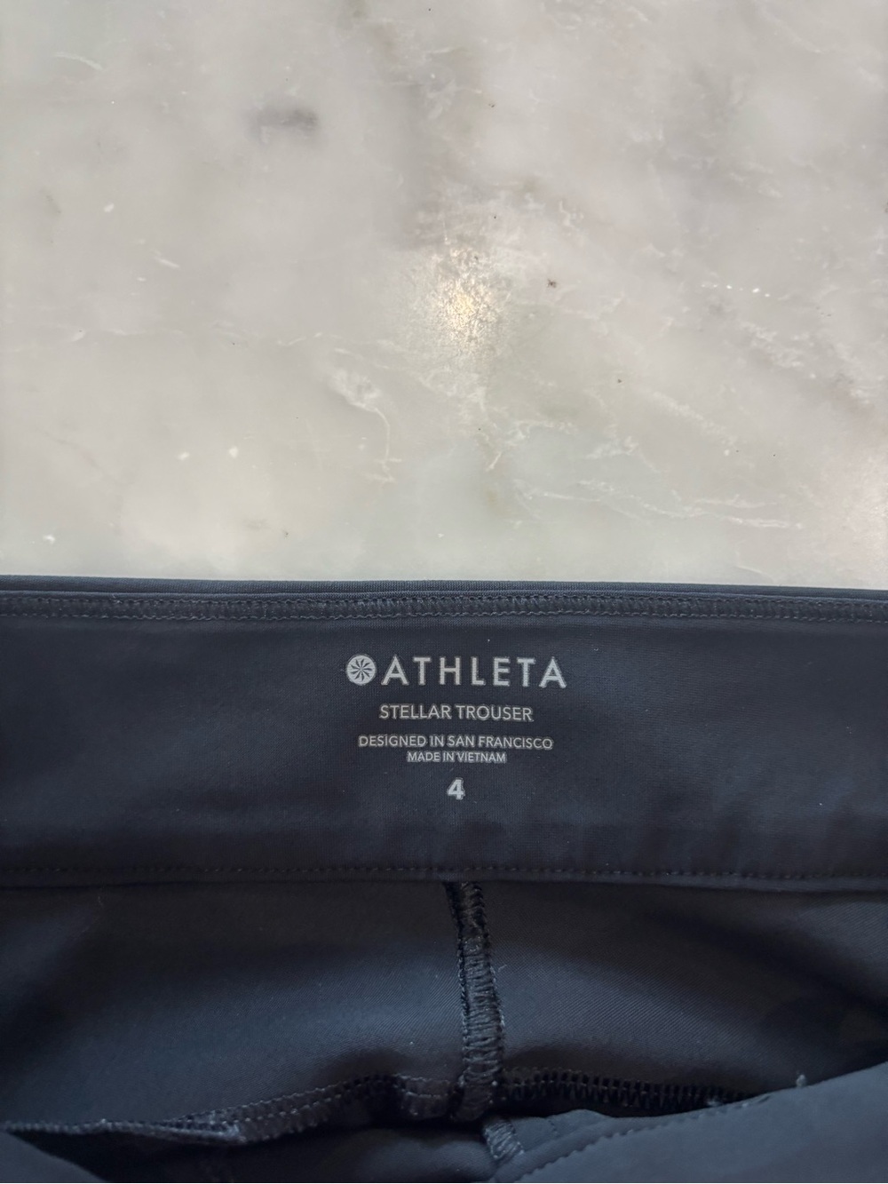 Athleta Black Women’s Stellar Trouser Clean Waistband Straight Leg Pants Size 4 - Picture 5 of 7